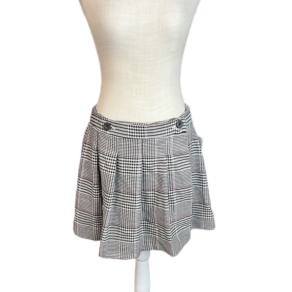 NWT Arizona Jeans Co Mini Skirt Black Tan Plaid Juniors Size 11